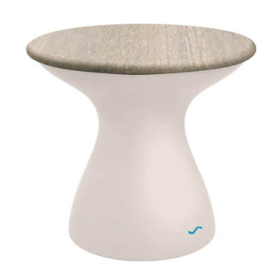 Ledge Lounger Autograph Standard Side Table - Wheat Lid, Cloud Base